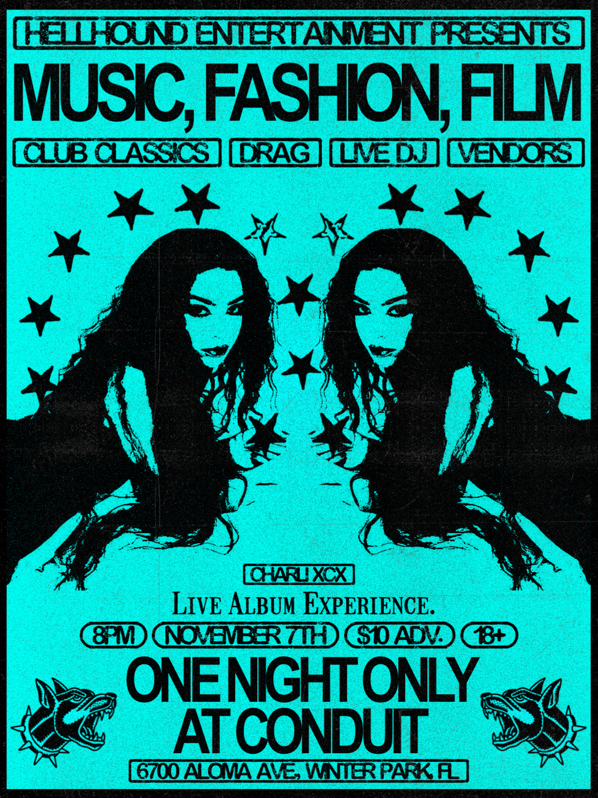 Music, Fashion, Film: Charli XCX Tribute Show flyer
